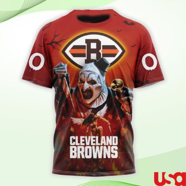 Cleveland Browns T shirt 3D Halloween Horror For Men And Women -  Freedomdesign