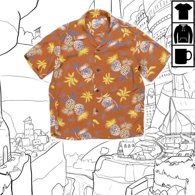 Clutch Cafe Sun Surf Palms And Pineapples Hawaiian Shirt
