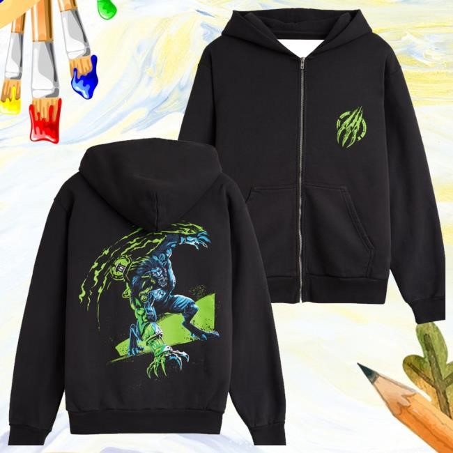 Riot Games Merch Store Arcane Warwick Full Zip Hoodie